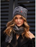 Winter set, black hat and scarf C40 - Online store - Boutique